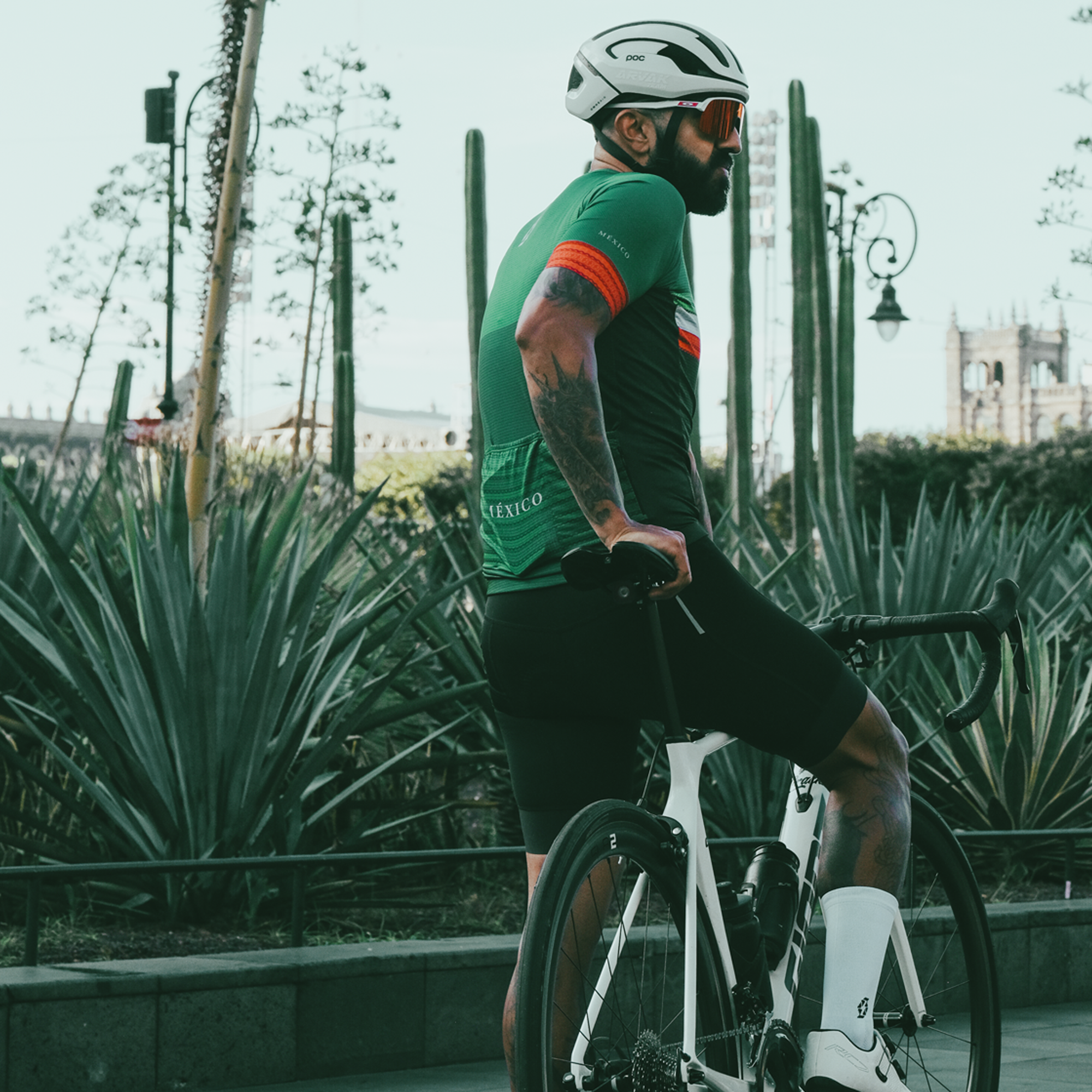 Jersey para ciclismo APHESIS México Esmeralda para caballero